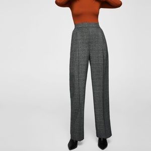 MANGO Check Trousers